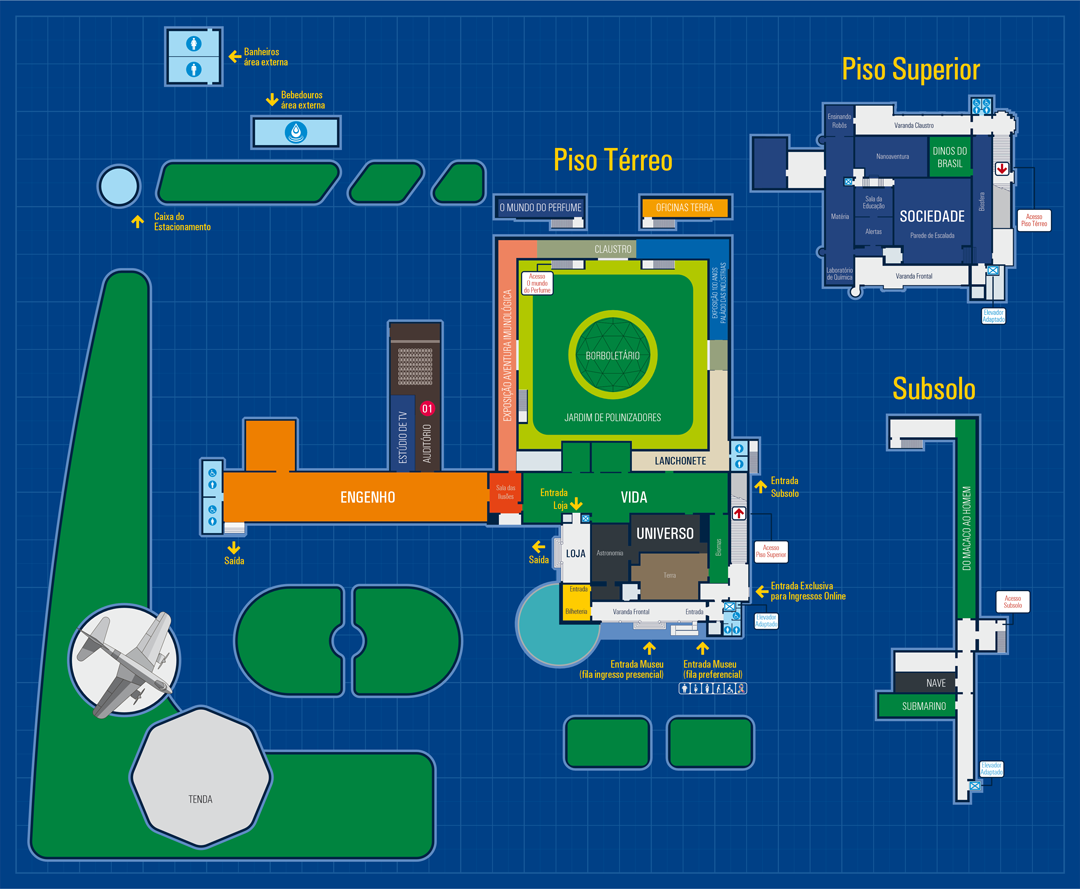 Mapa geral museu catavento