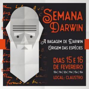 cartaz convidando para participar da semana darwin de 15 a 16 de fevereiro