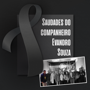foto do falecido Evandro de Souza junto com alguns funcionários