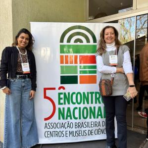 Colaboradoras do Museu Catavento no Encontro da ABCMC