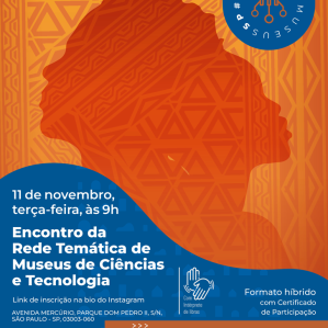 onda zul com letras brancas e ao fundo a cor laranja e duas pessoas de costas