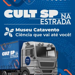 Letras brancas e imagem da carreta